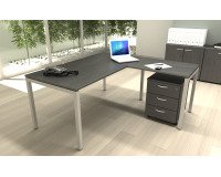 Scrivania operativa con gamba metallica a ponte Team Work p 80 x h 74,5 cm