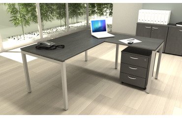 Team Work metal bridge leg desk, 80 x 74.5 cm high