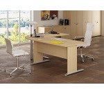 Scrivania con gambe a L in melaminico-metallo p 80 x h 72 cm