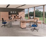 Scrivania con gambe a L in metallo p 80 x h 72 cm