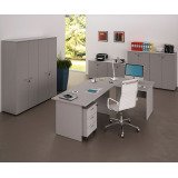 Scrivania con gambe pannello Lione l 140 x p 80 x h 72 cm