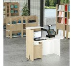 Bancone accoglienza compatto posizionamento a destra o sinistra l 142,5 x 83 x 117 cm