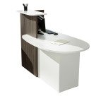 Bancone accoglienza compatto posizionamento a destra o sinistra l 142,5 x 83 x 117 cm