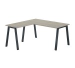 Bureau d'angle Ecla L 160 x P 160 cm piètement métal