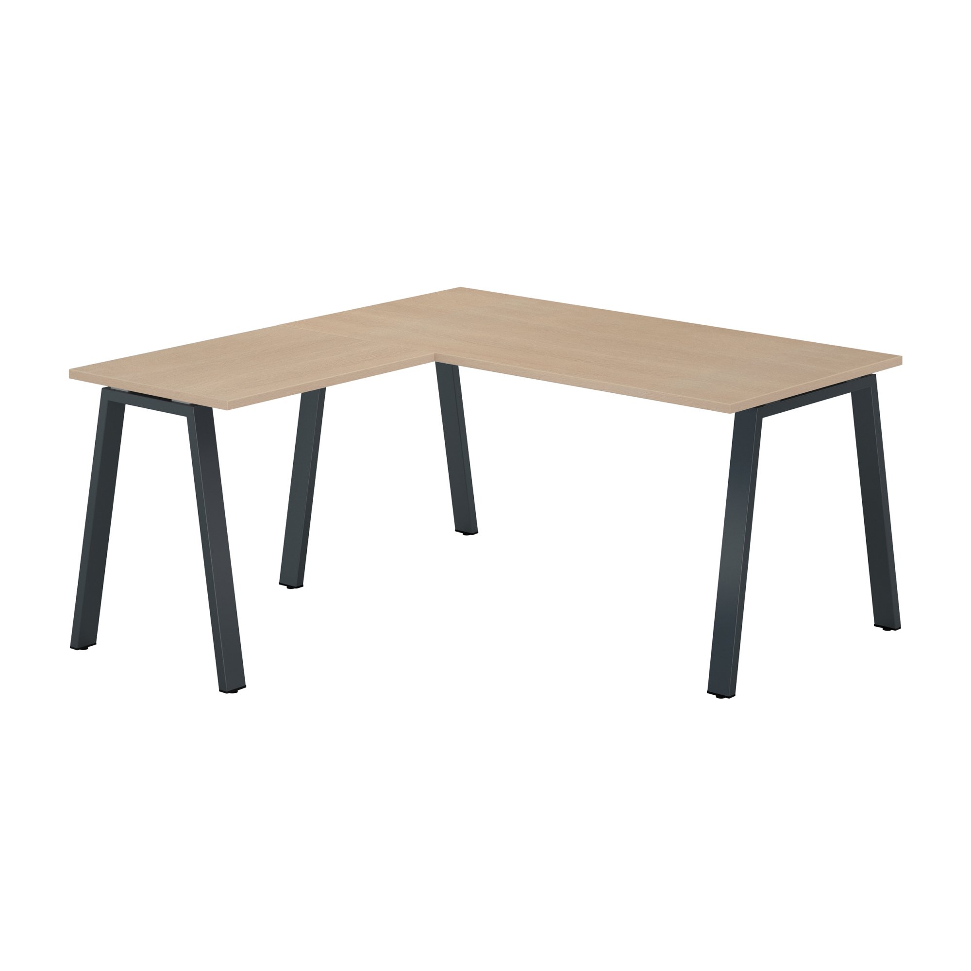 Bureau d'angle Ecla L 160 x P 160 cm piètement métal