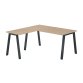 Bureau d'angle Ecla L 160 x P 160 cm piètement métal