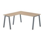 Bureau d'angle Ecla L 160 x P 160 cm piètement métal