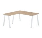Bureau d'angle Ecla L 160 x P 160 cm piètement métal