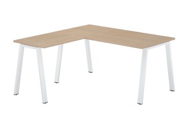 Bureau d'angle Ecla L 160 x P 160 cm piètement métal