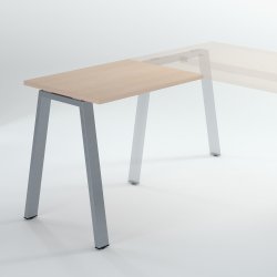Allungo scrivania direzionale Ecla gambe in metallo