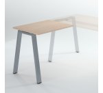 Retour pour bureau manager Ecla de profondeur 100 cm piètement métal