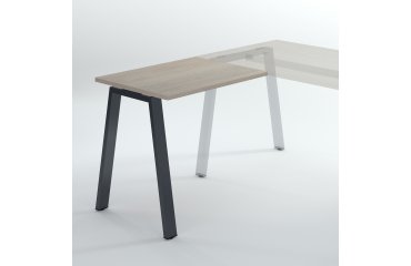 Allungo scrivania Ecla gambe in metallo