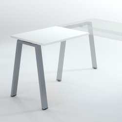 Allungo scrivania Ecla gambe in metallo