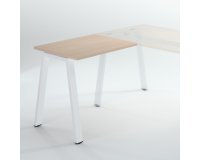 Allungo scrivania Ecla gambe in metallo