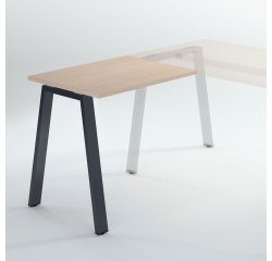 Allungo scrivania Ecla gambe in metallo