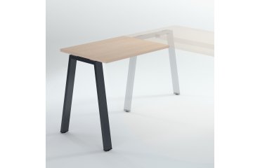 Allungo scrivania Ecla gambe in metallo