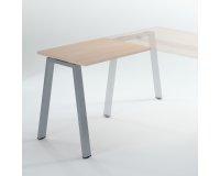 Allungo scrivania Ecla gambe in metallo