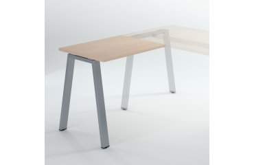 Allungo scrivania Ecla gambe in metallo