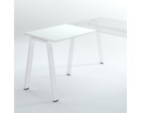 Allungo scrivania Ecla gambe in metallo