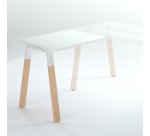 Retour bureau manager 60 x 100 cm piétement métal et bois - Arch