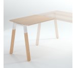 Extensión de mesa Ecla patas metal/madera