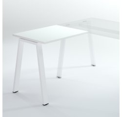 Allungo scrivania direzionale Ecla gambe in metallo