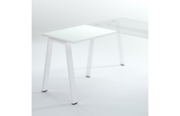 Allungo scrivania direzionale Ecla gambe in metallo