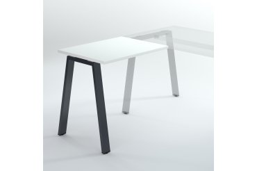 Allungo scrivania direzionale Ecla gambe in metallo