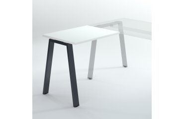 Allungo scrivania direzionale Ecla gambe in metallo