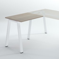 Allungo scrivania direzionale Ecla gambe in metallo