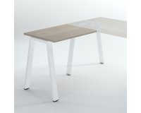 Allungo scrivania direzionale Ecla gambe in metallo