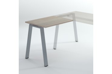 Allungo scrivania direzionale Ecla gambe in metallo