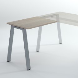 Allungo scrivania direzionale Ecla gambe in metallo