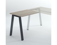 Allungo scrivania direzionale Ecla gambe in metallo