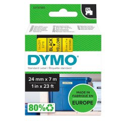 Cinta Dymo D1 Ancho 24 mm x 7 m. Escritura negra