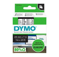 Cinta Dymo D1 Ancho 24 mm x 7 m. Escritura negra