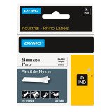 Cinta nylon Dymo Rhino 24 mm 1734524 blanco escritura negra