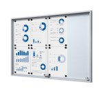 Vitrine d'affichage intérieur fond acier laqué - 8 feuilles