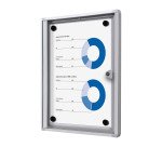 Vitrine d'affichage intérieur fond acier laqué - 1 feuille