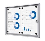 Vitrine d'affichage intérieur fond acier laqué - 2 feuilles