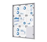 Vitrine d'affichage intérieur fond acier laqué - 9 feuilles