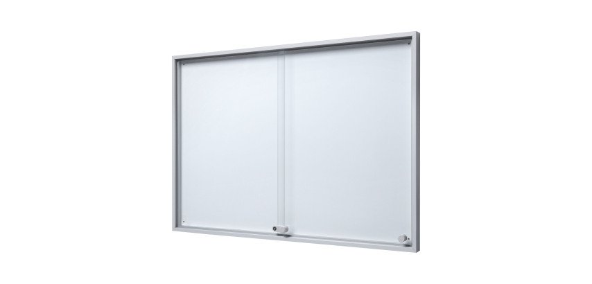 Vitrine d'affichage intérieur fond acier laqué - 8 feuilles