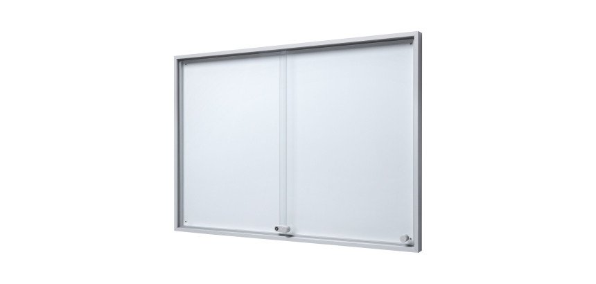 Vitrine d'affichage intérieur fond acier laqué - 8 feuilles