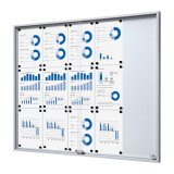 Vitrine d'affichage intérieur Slim avec porte coulissante aluminium