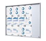 Vitrine d'affichage intérieur fond acier laqué - 15 feuilles