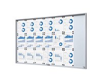 Vitrine d'affichage intérieur Slim avec porte coulissante aluminium