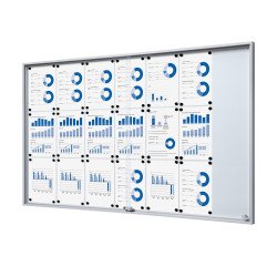 Vitrine d'affichage intérieur Slim avec porte coulissante aluminium