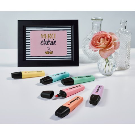 Surligneur Stabilo Boss Original couleurs pastel assorties - Etui de 8