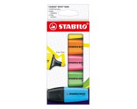 Surligneur Stabilo Boss mini couleurs assorties- Etui carton de 5