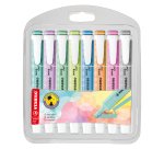 Surligneur Stabilo Swing Cool couleurs pastel assorties - Etui de 8
